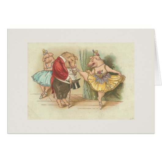 Ballet Pig Cards (Front Horizontal)