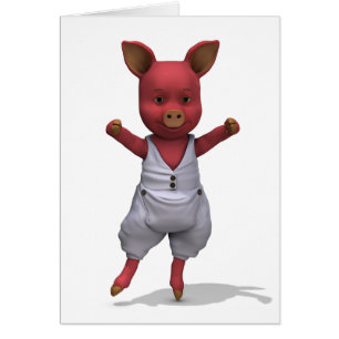 Ballet Pig En Pointe Cards