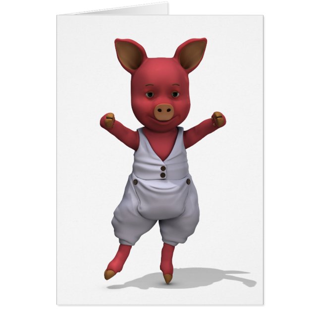 Ballet Pig En Pointe Cards (Front)