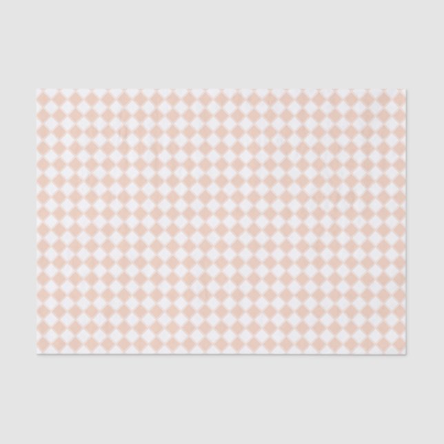Ballet Pink Diamond Check Tissue Paper (Front)