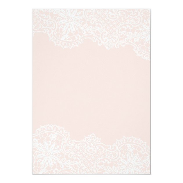 Ballet Pink Lace Wedding Invitation