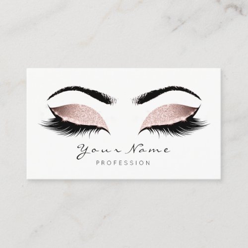 Ballet Pink Makeup Artist Lashes Beauty Studio Appointment Card