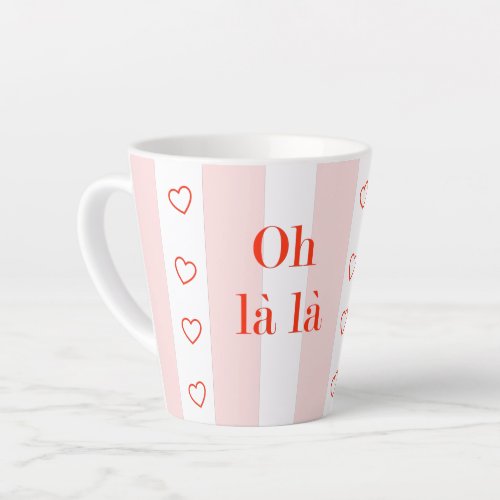 Ballet Pink Stripe Oh La La Latte Mug