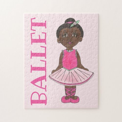 BALLET Pink Tutu Ballerina Girl Dance Recital Jigsaw Puzzle