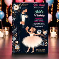 Ballet Pink Tutu Chic Girls Ballerina 1st Birthday