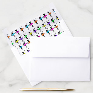 Ballet Pointe Dancer Recital Dance Neon Ballerinas Envelope Liner