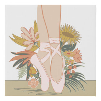Ballet pointe shoes canvas print