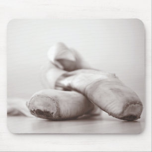 Ballet Pointe Shoes on Dance Floor Template Mouse Pad