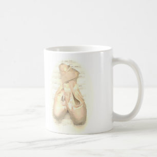 Ballet Pointe Shoes Painted Coffee Mug