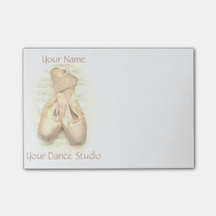 Ballet Pointe Shoes Painted Personalized Post-it Notes