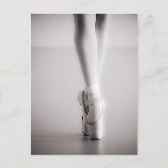 Ballet Pointe Shoes Sepia Dancing Slippers Postcard (Front)