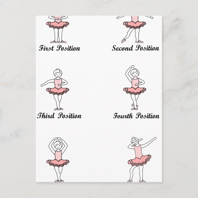 ballet positions dab postcard (Front)