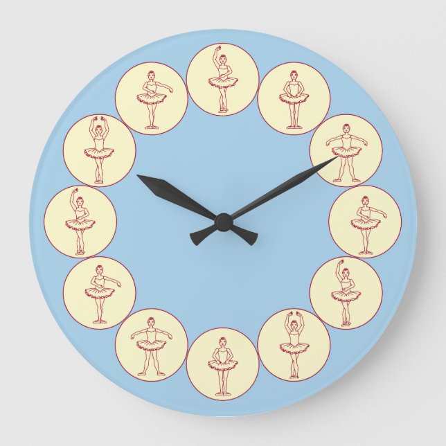 Ballet Positions Large Clock (Front)