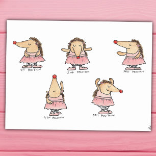 BALLET POSITIONS postcard by Nicole Janes