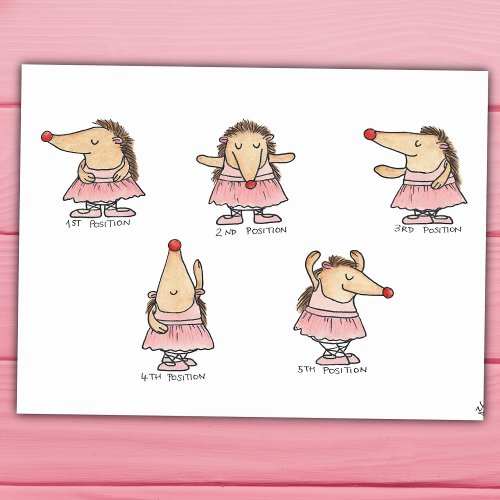 BALLET POSITIONS postcard by Nicole Janes