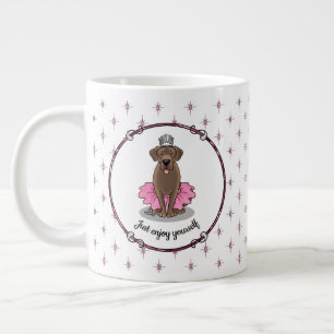 Ballet Princess Chocolate Lab Labrador Retriever Giant Coffee Mug