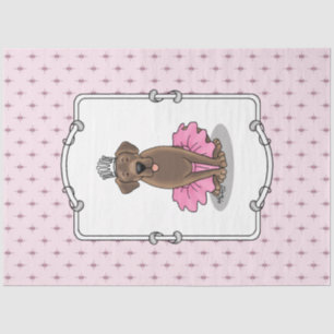 Ballet Princess Chocolate Lab Labrador Retriever Tissue Paper