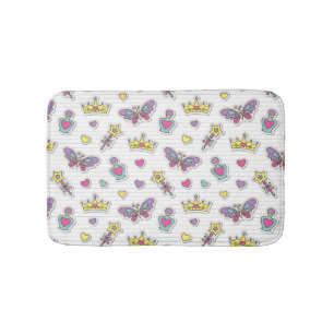 ballet princess pattern bathroom mat