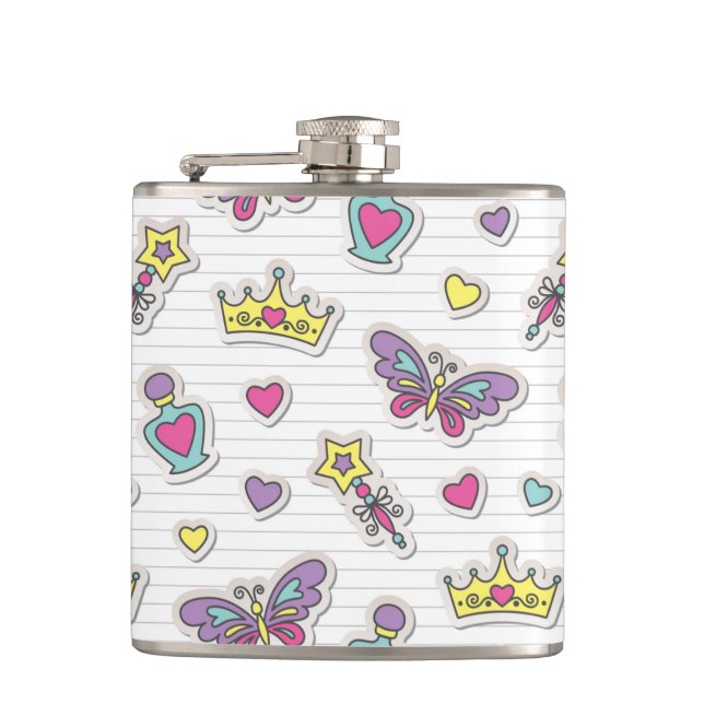 ballet princess pattern flask (Front)