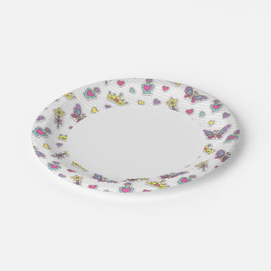 ballet princess pattern paper plates