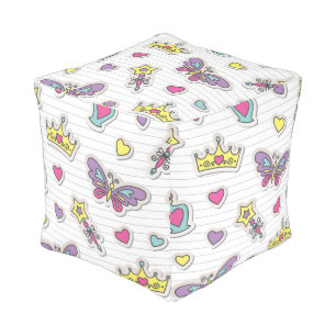 ballet princess pattern pouf
