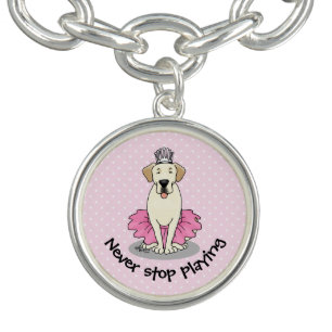 Ballet Princess Yellow Lab Labrador Retriever Dog Bracelet
