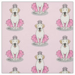Ballet Princess Yellow Labrador Retriever Dog Fabric