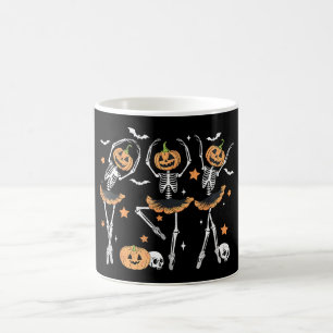 Ballet Pumpkin Skeleton Scary Halloween Color Morph Mug