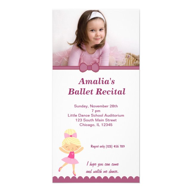 Ballet Recital Card (Front)