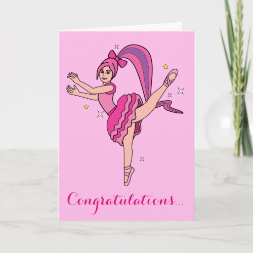 Ballet Recital Congratulations Card