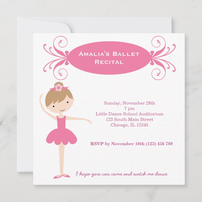 Ballet Recital Invitation (Front)
