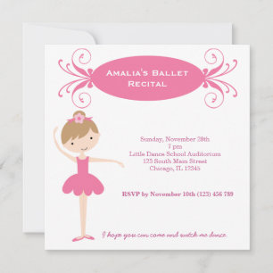 Ballet Recital Invitation