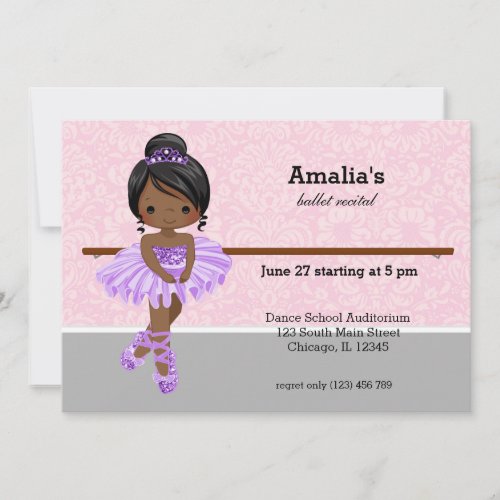 Ballet Recital Invitation