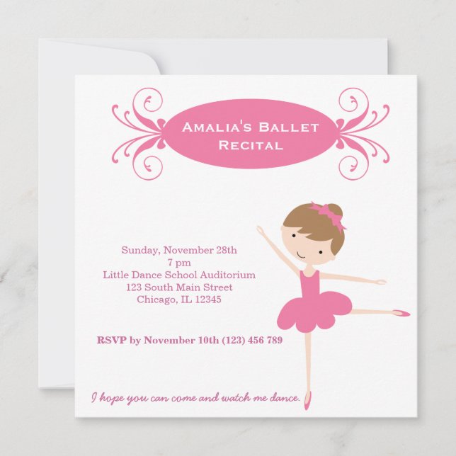 Ballet Recital Invitation (Front)