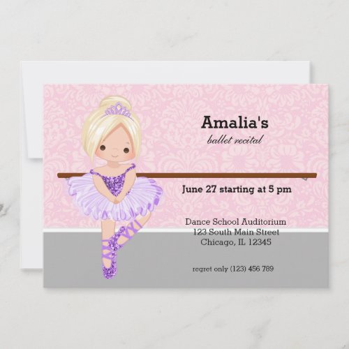 Ballet Recital Invitation