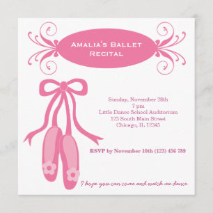 Ballet Recital Invitation
