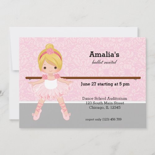 Ballet Recital Invitation