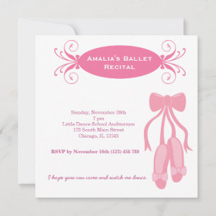 Ballet Recital Invitation