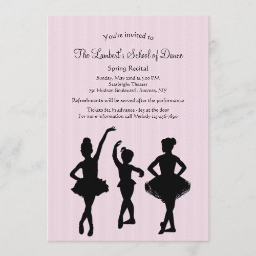 Ballet Recital Invitation