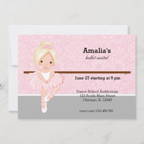 Ballet Recital Invitation