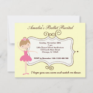 Ballet Recital Invitation