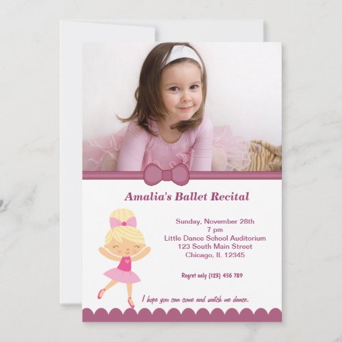 Ballet Recital Invite