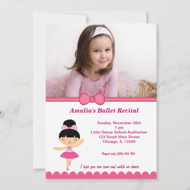 Ballet Recital Invitation (Front)