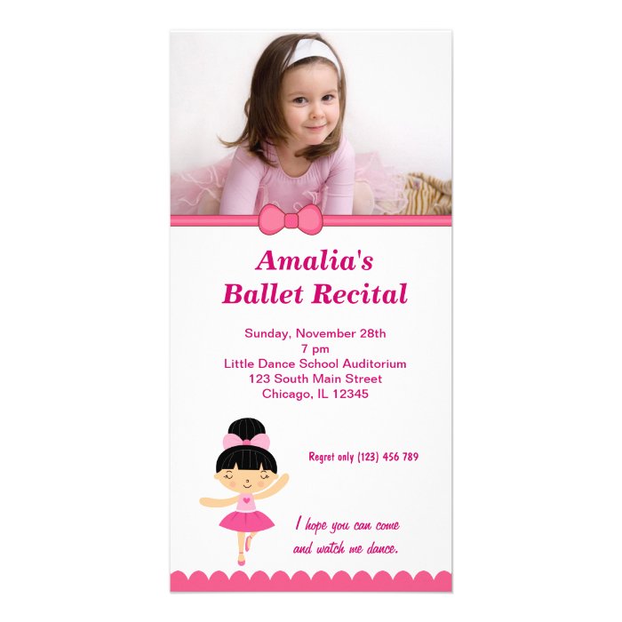 Ballet Recital Photo Card