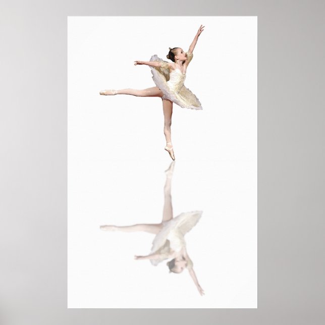 ballet reflections white poster (Front)