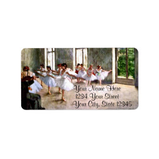 Ballet Rehearsal Address Labels