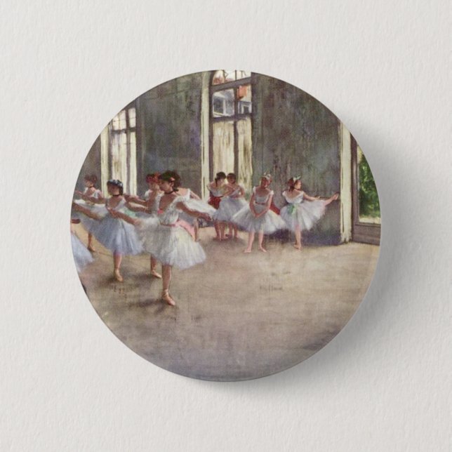 Ballet Rehearsal by Degas Button (Front)