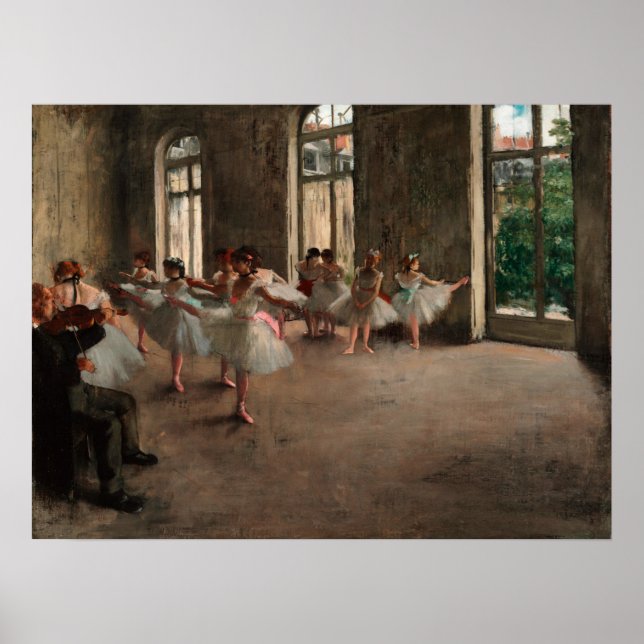 Ballet Rehearsal - Edgar Degas - 1873 Poster (Front)
