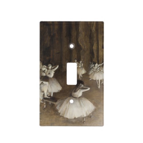 Ballet Rehearsal On Stage by Edgar Degas Light Switch Cover