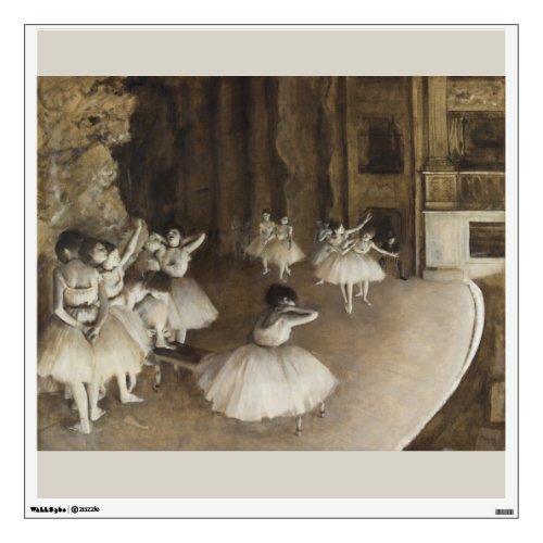 Ballet Rehearsal On Stage by Edgar Degas Wall Sticker